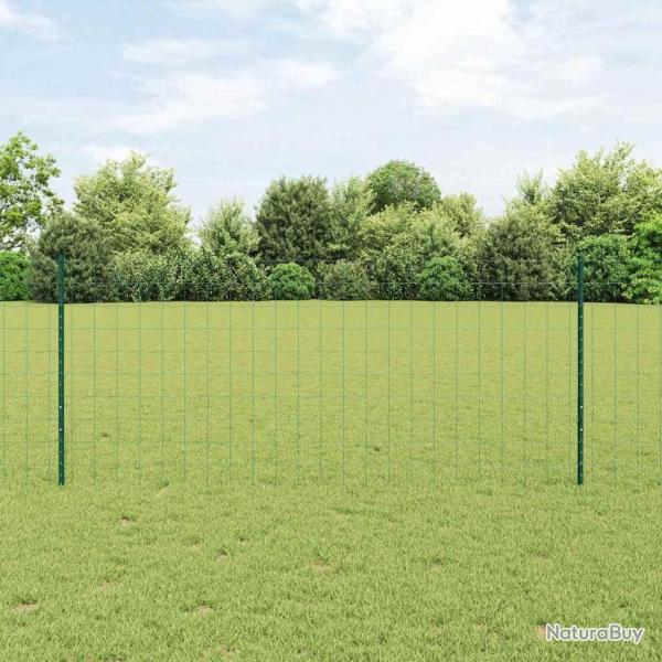 Cl�ture avec poteau Vert 1 x 25 m Acier
