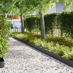 Bordure de Pelouse 50 pcs Noir 100 x 0.05 x 20 cm