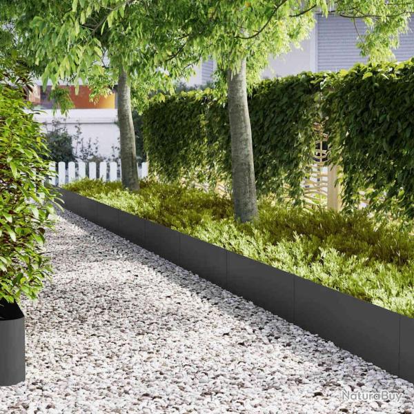 Bordure de Pelouse 30 pcs Noir 100 x 0,05 x 30 cm