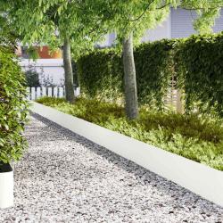 Bordure de Pelouse 30 pcs Blanc 100 x 0,05 x 30 cm