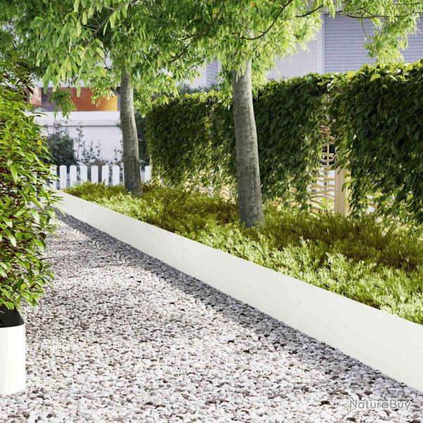 Bordure de Pelouse 30 pcs Blanc 100 x 0,05 x 30 cm