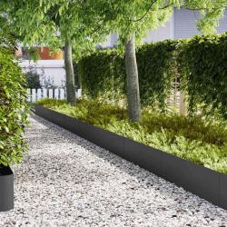 Bordure de Pelouse 50 pcs Noir 100 x 0,05 x 30 cm