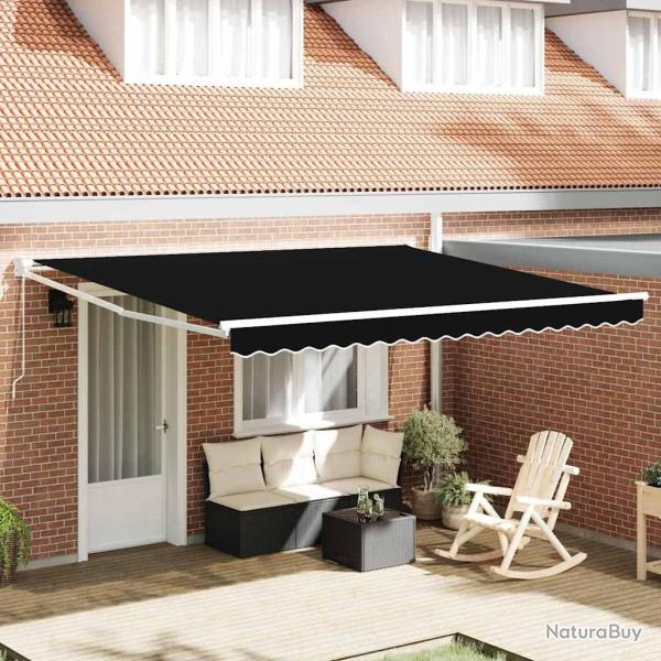 Auvent r�tractable manuel Noir 400 � 300 cm