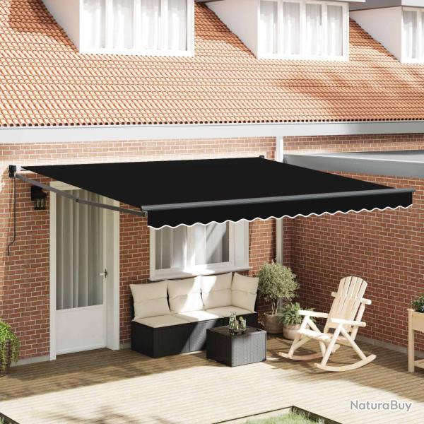 Auvent R�tractable Noir 400 � 300 cm Polyester et Aluminium