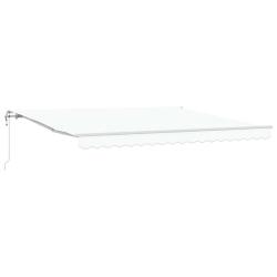 Auvent r&eacute;tractable &eacute;lectrique Blanc 400 &times; 300 cm