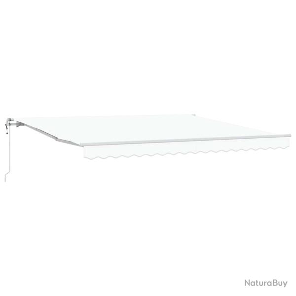 Auvent r�tractable �lectrique Blanc 400 � 300 cm