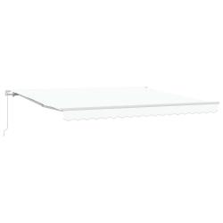 Auvent R&eacute;tractable Blanc 400 &times; 300 cm Polyester et Aluminium