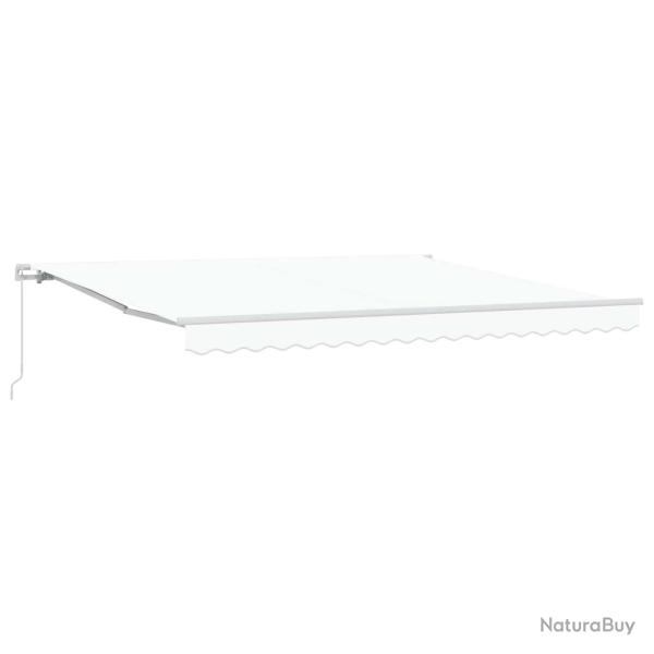 Auvent R�tractable Blanc 400 � 300 cm Polyester et Aluminium