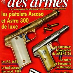 gazette des armes 389, mauser turc 1887, ascaso et astra 300 de prestige, sabre de bonaparte marengo