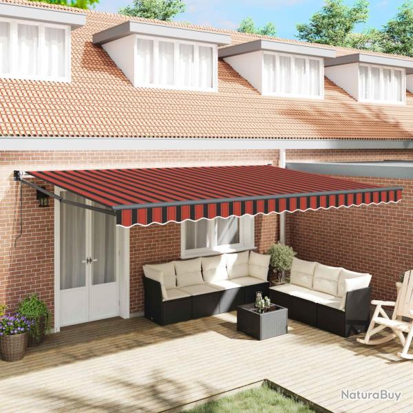 Auvent Orange et marron 500 x 300 x 165 cm Polyester et m�tal