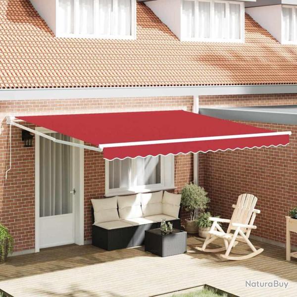 Auvent r�tractable manuel Rouge 400 � 300 cm