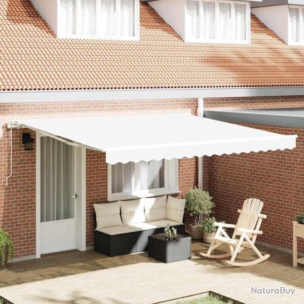 Auvent r�tractable �lectrique Blanc 400 � 350 cm