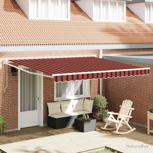 Auvent R�tractable Jaune et Orange 400 � 300 cm Tissu et acier