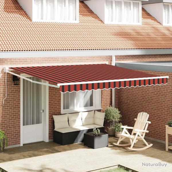 Auvent R�tractable Jaune et Orange 400 � 350 cm