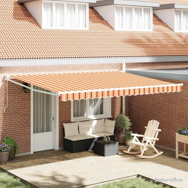 Auvent Jaune et Orange 450 x 300 x 165 cm Polyester et m�tal