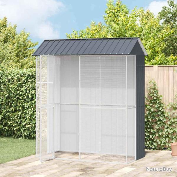 Cage pour oiseaux Anthracite 215 x 110 x 247 cm Acier galvanis�