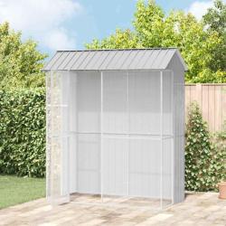 Cage pour oiseaux Gris 215 x 110 x 247 cm Acier galvanis&eacute;