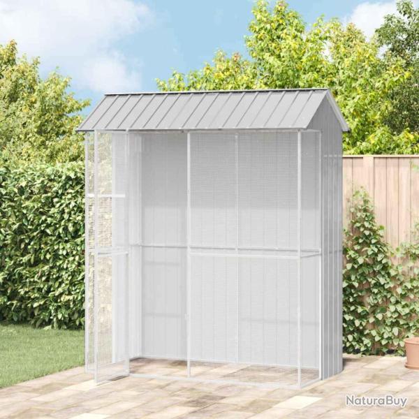 Cage pour oiseaux Gris 215 x 110 x 247 cm Acier galvanis�