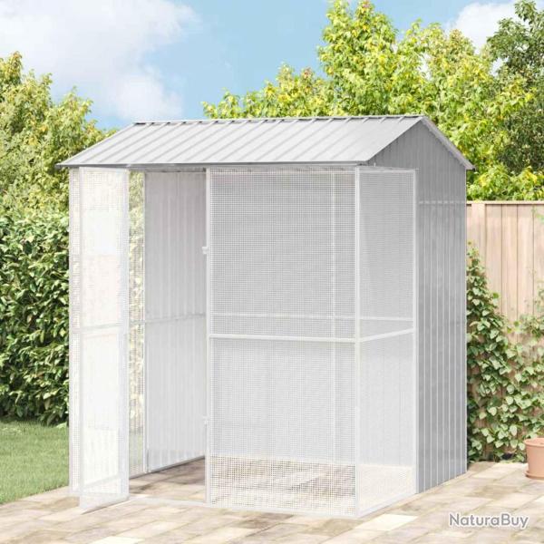 Cage pour oiseaux Gris 215 x 210 x 247 cm Acier galvanis�