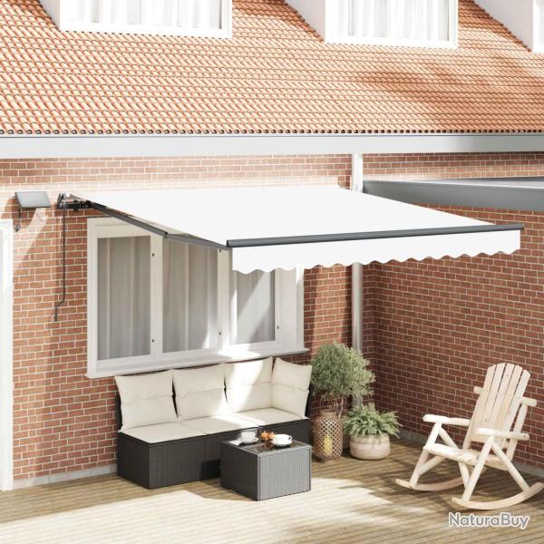 Auvent R�tractable Blanc 300 x 250 cm tissu
