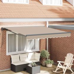 Cadre d'auvent Beige 300 x 250 cm Polyester avec rev&ecirc;tement PU