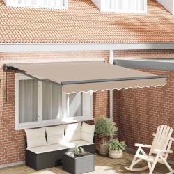 Cadre d'auvent Beige 300 x 250 cm Polyester avec rev&ecirc;tement PU