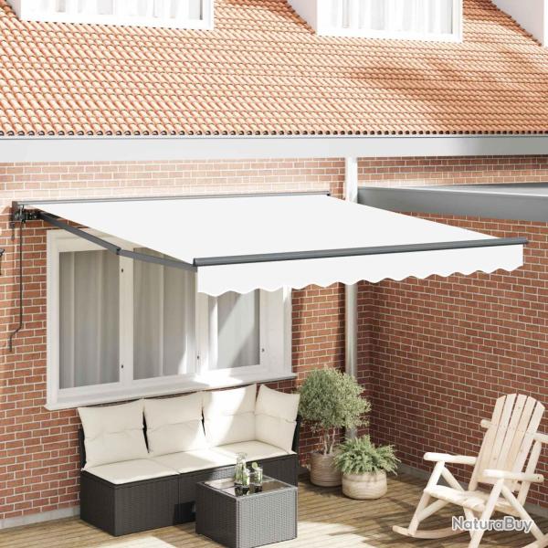 Cadre d'auvent Blanc 300 x 250 cm Polyester avec rev�tement PU