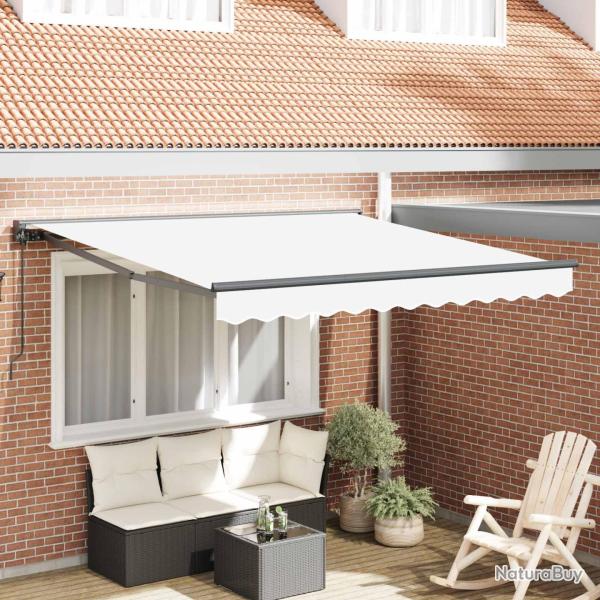 Cadre d'auvent Blanc 300 x 250 cm Polyester avec rev�tement PU