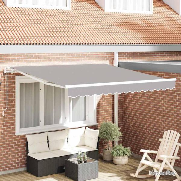 Auvent r�tractable �lectrique Gris clair 300 x 250 cm