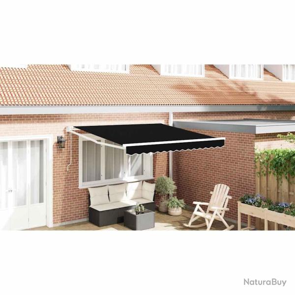 Auvent R�tractable Noir 350 x 250 cm tissu
