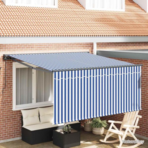 Auvent R�tractable Bleu et Blanc 350 x 250 cm