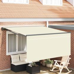 Auvent R&eacute;tractable Cr&egrave;me 350 x 250 cm Polyester et Aluminium
