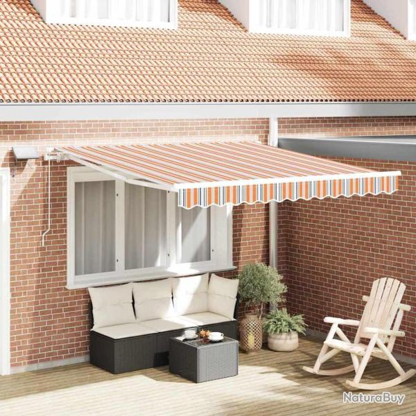 Auvent R�tractable Multicolore 350 x 250 cm Tissu et acier