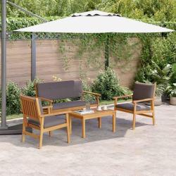 Ensemble de canap&eacute; de jardin 4 pcs Marron 120 x 65,5 x 79 cm