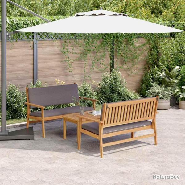 Ensemble de canap� de jardin 3 pcs Marron 120 x 65,5 x 79 cm