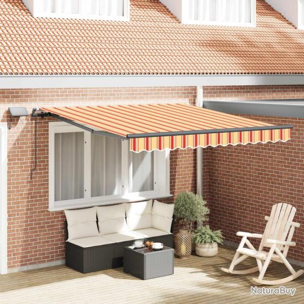 Auvent R�tractable jaune et orange 350 x 250 cm tissu