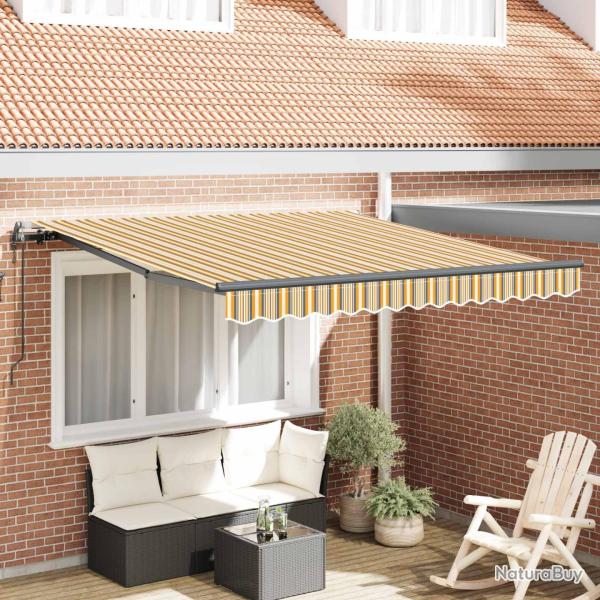 Auvent R�tractable Multicolore 350 x 250 cm Tissu et Aluminium