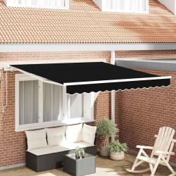 Auvent r&eacute;tractable &eacute;lectrique Noir 350 x 250 cm