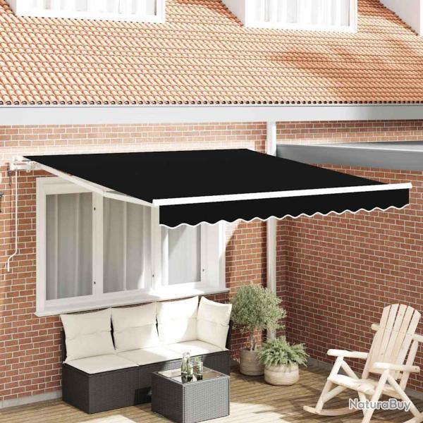 Auvent r�tractable �lectrique Noir 350 x 250 cm