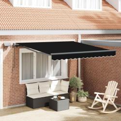 Auvent R&eacute;tractable Noir 350 x 250 cm tissu
