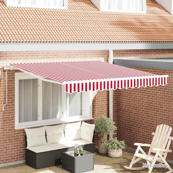 Auvent r�tractable �lectrique Rouge et Blanc 350 x 250 cm