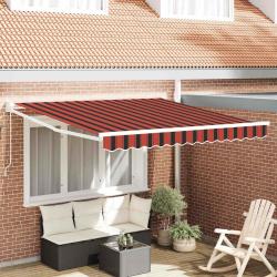 Auvent Orange et marron 350 x 250 x 165 cm Polyester