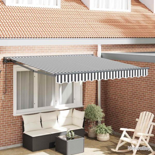 Cadre d'auvent Anthracite et blanc 350 x 250 cm