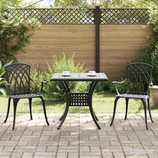 Ensemble de tables de jardin 3 pcs Noir Aluminium coul�