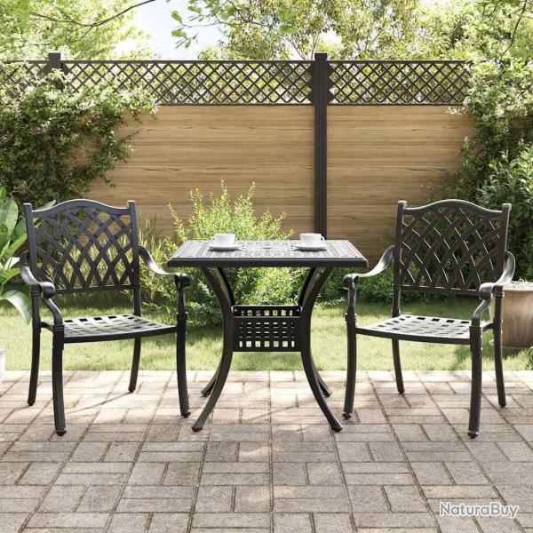 Ensemble de tables de jardin 3 pcs Noir Aluminium coul�