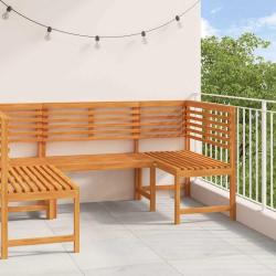 Ensemble de banc de jardin 3 pcs Marron Bois d'Acacia Massif