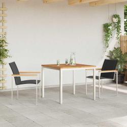 Ensemble de salle &agrave; manger pour jardin 3 pcs Marron