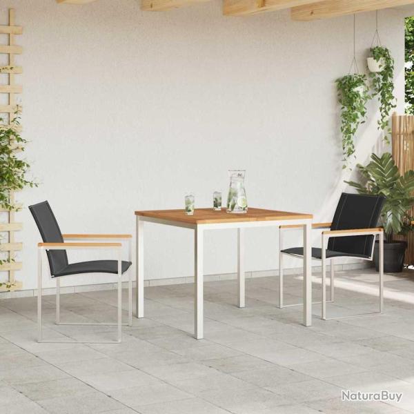 Ensemble de salle � manger pour jardin 3 pcs Marron