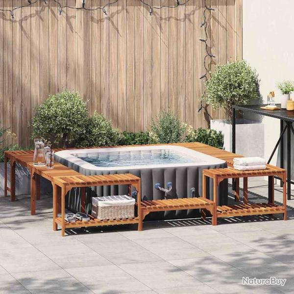 Entourage de bain � remous Marron 255 x 255 x 55,5 cm