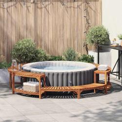 Entourage de bain &agrave; remous Marron &Oslash;275 x 55,5 cm